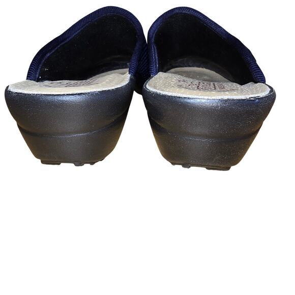 Fly Flot Clogs Blue Mesh SlipOn Slides Mules Made Italy Women Size 7.5 Worn 1x - Picture 5 of 8